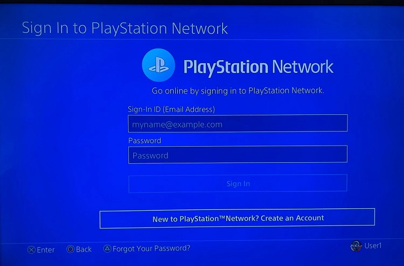 ایجاد حساب کاربری در ps4