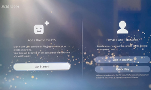 ایجاد حساب کاربری در PS5