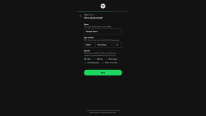 مراحل ساخت اکانت spotify