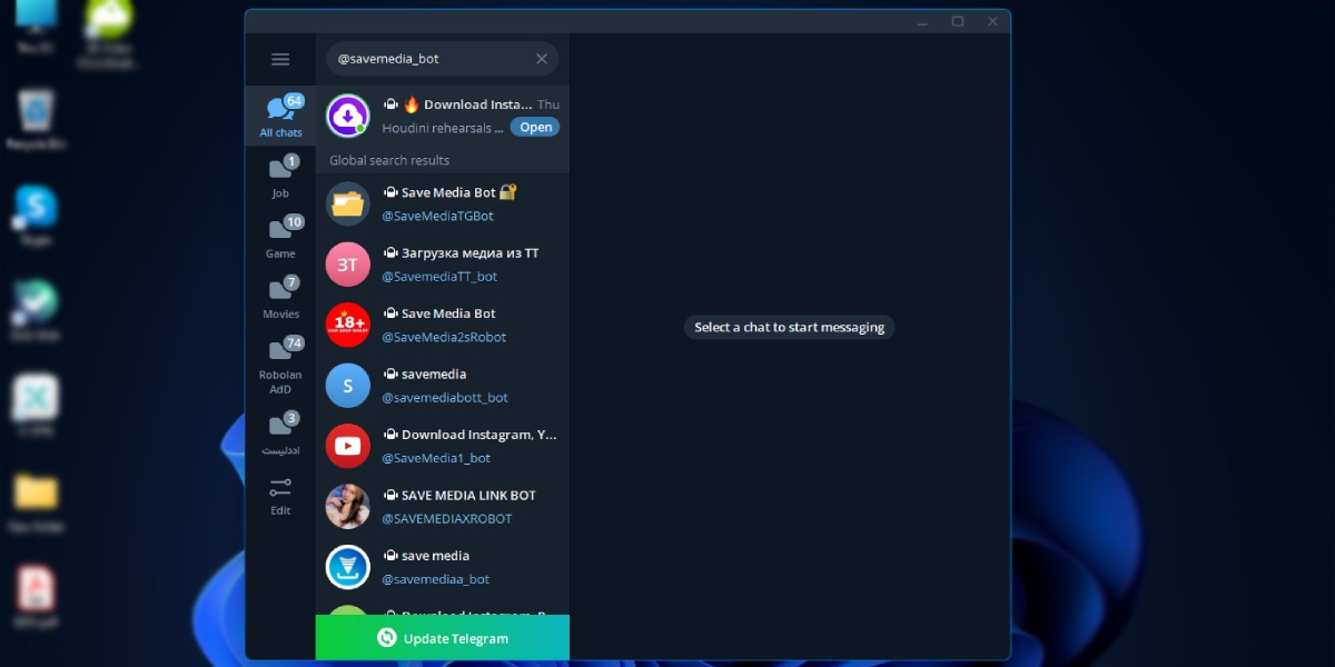 دانلود از یوتیوب با ربات تلگرام