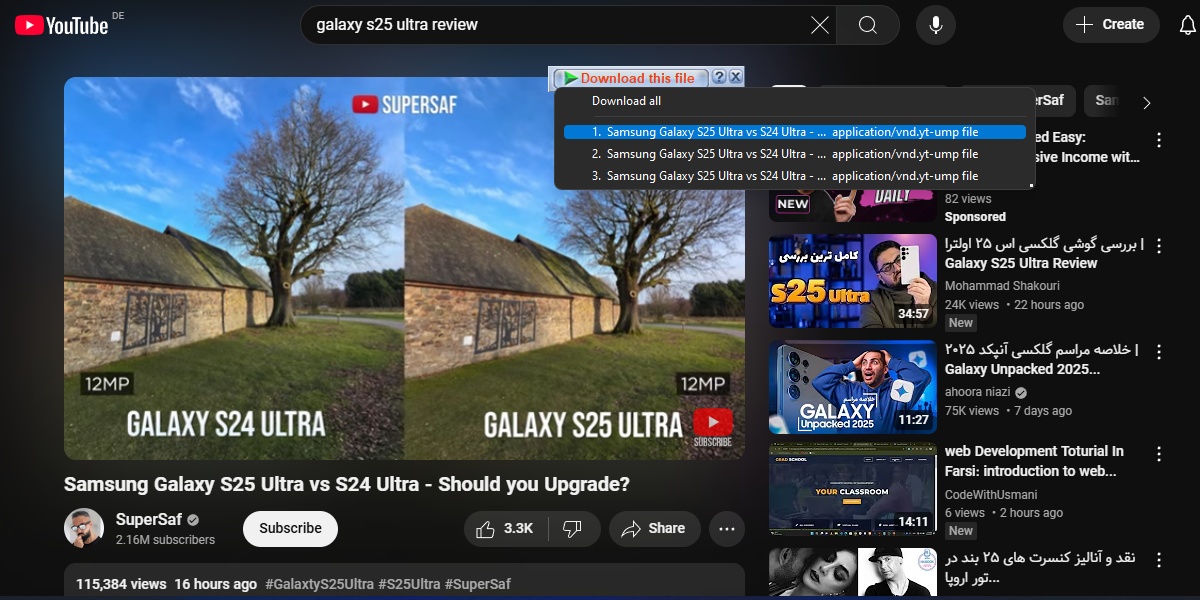 دانلود از یوتیوب با IDM